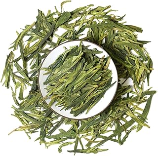 GOARTEA Bai Cha Long Jing Green Tea - 2Pcs 250g / Total 17.6oz Spring Anji Baicha Longjing - White Dragon Well Chinese Green Tea Loose Leaf