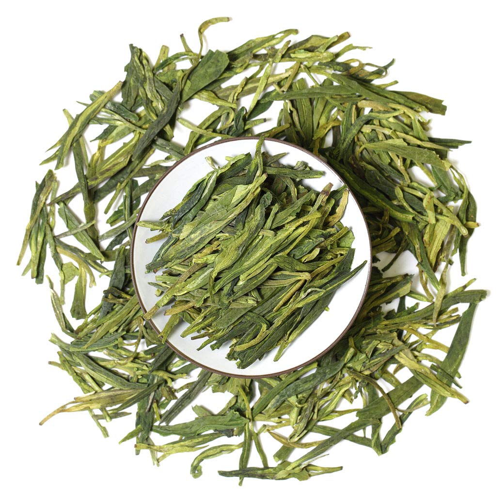GOARTEA Bai Cha Long Jing Green Tea - 2Pcs 250g / Total 17.6oz Spring Anji Baicha Longjing - White Dragon Well Chinese Green Tea Loose Leaf