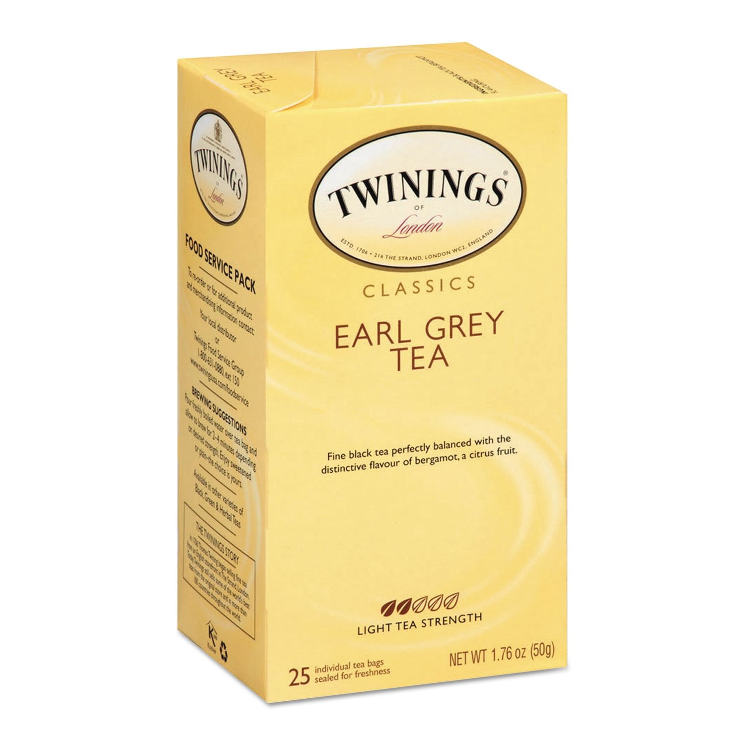 Twinings Earl Grey Tea (1.76oz, Box of 25)