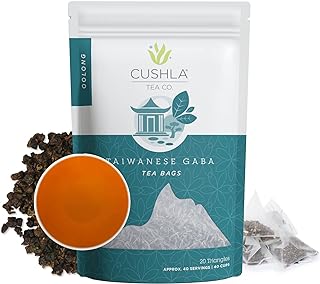 Taiwanese GABA Oolong Tea Bags - Delicious Fresh Packed Gaba Oolong Relaxing Tea. Gabba Wu Long Tea. Approx. 40 Cups