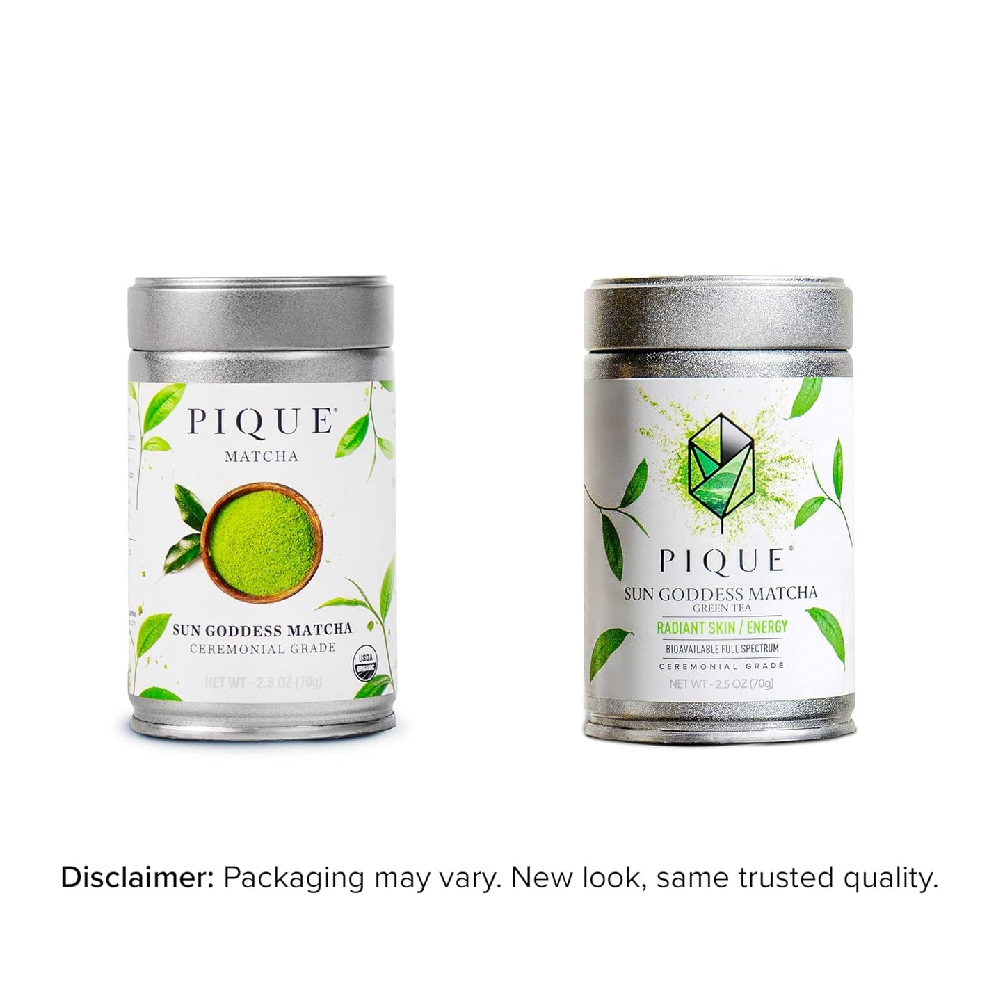 PIQUE Organic Sun Goddess Matcha Tin - Premium First Harvest Ceremonial Grade Matcha Green Tea Powder from Japan (70g/ 2.5oz)