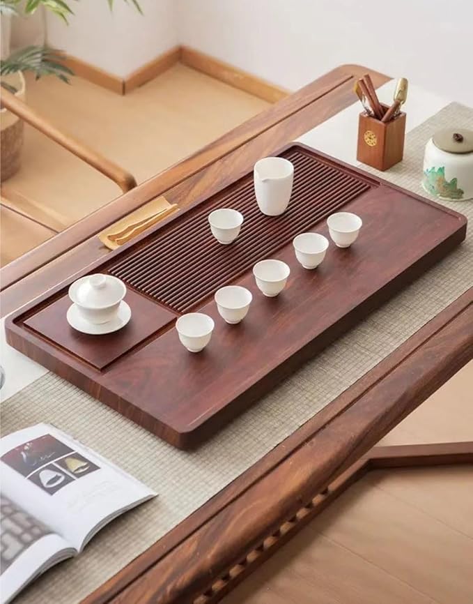 Bamboo Tea Tray for Gongfu Tea Ceremony, Chinese Gongfu Tea Serving Tray, Handmade Serving Tray with