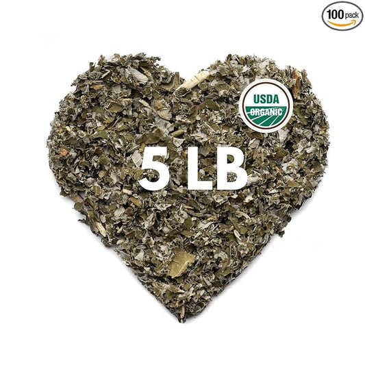 Super Value Pack 5 LB - Raspberry Leaf Tea - Womens Tea, Reproductive Health - Ease PMS Sympoms, Menstrual Cramps
