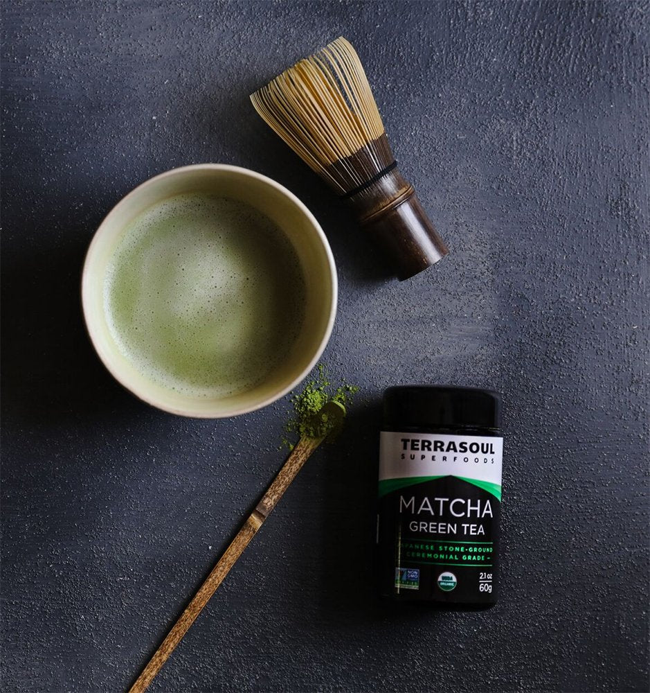 Terrasoul Superfoods Organic Matcha Green Tea (Ceremonial Grade in Miron Glass), 2.12 ounces (60g)