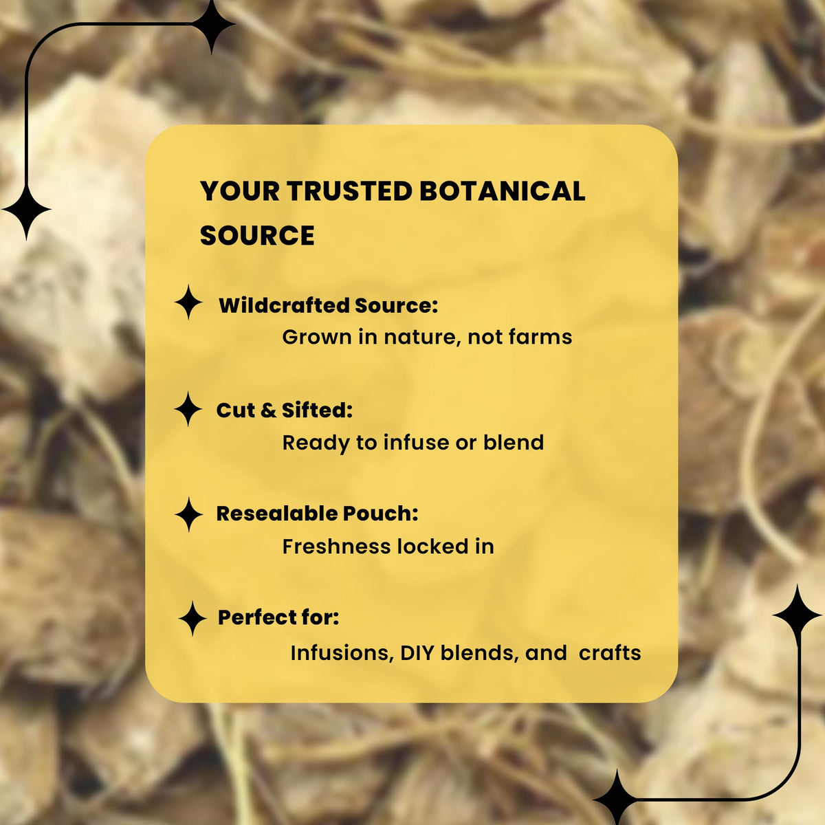 Herb To Body Wild Yam Root Cut & Sifted – 4 oz, Wildcrafted Dioscorea Villosa for Herbal Tea, Relaxation Support, and
