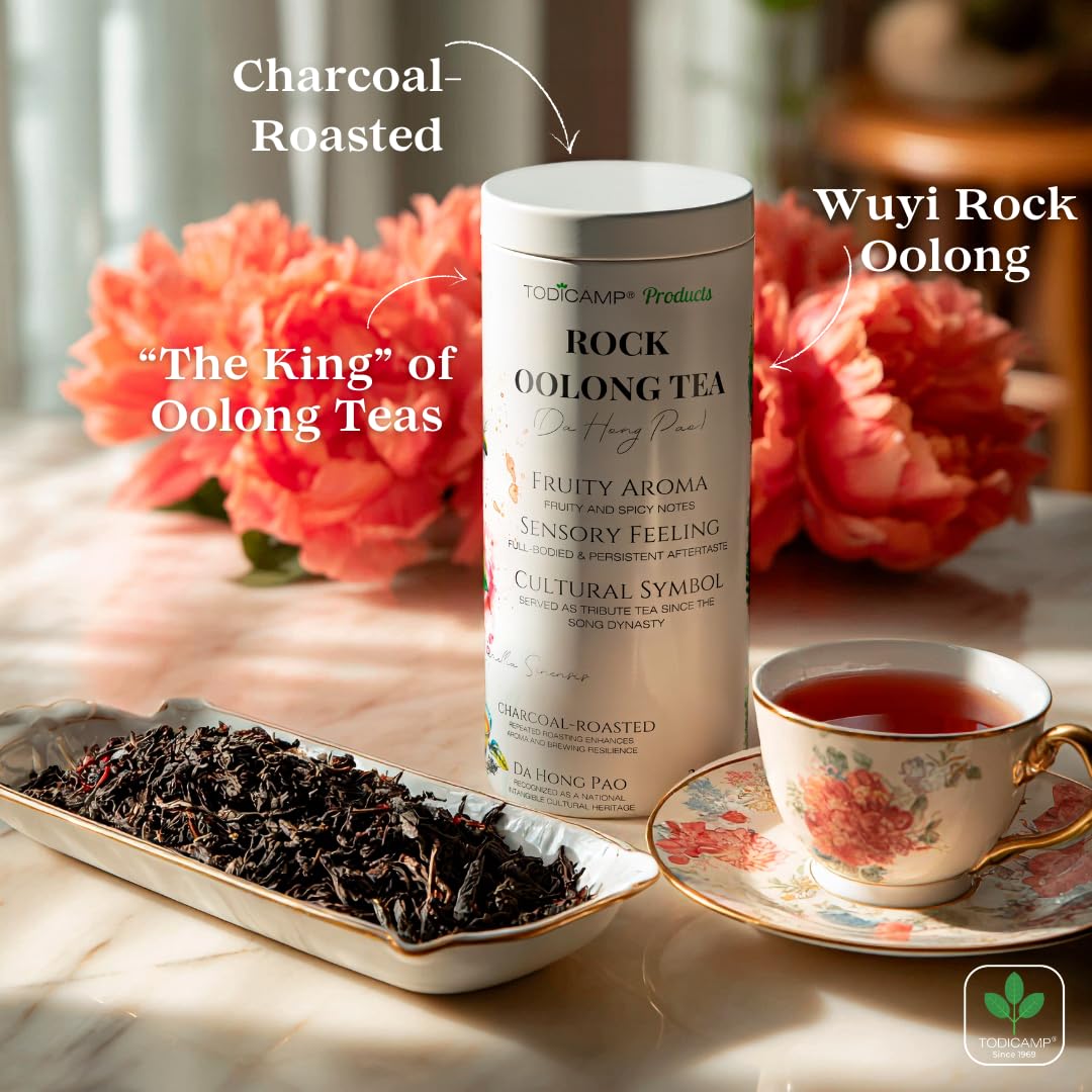 Da Hong Pao Oolong Tea Loose Leaf – Authentic Wuyi Rock Oolong Tea from China – Premium Roasted Chinese Tea – Loose Leaf Tea – Traditional High Mountain Oolong