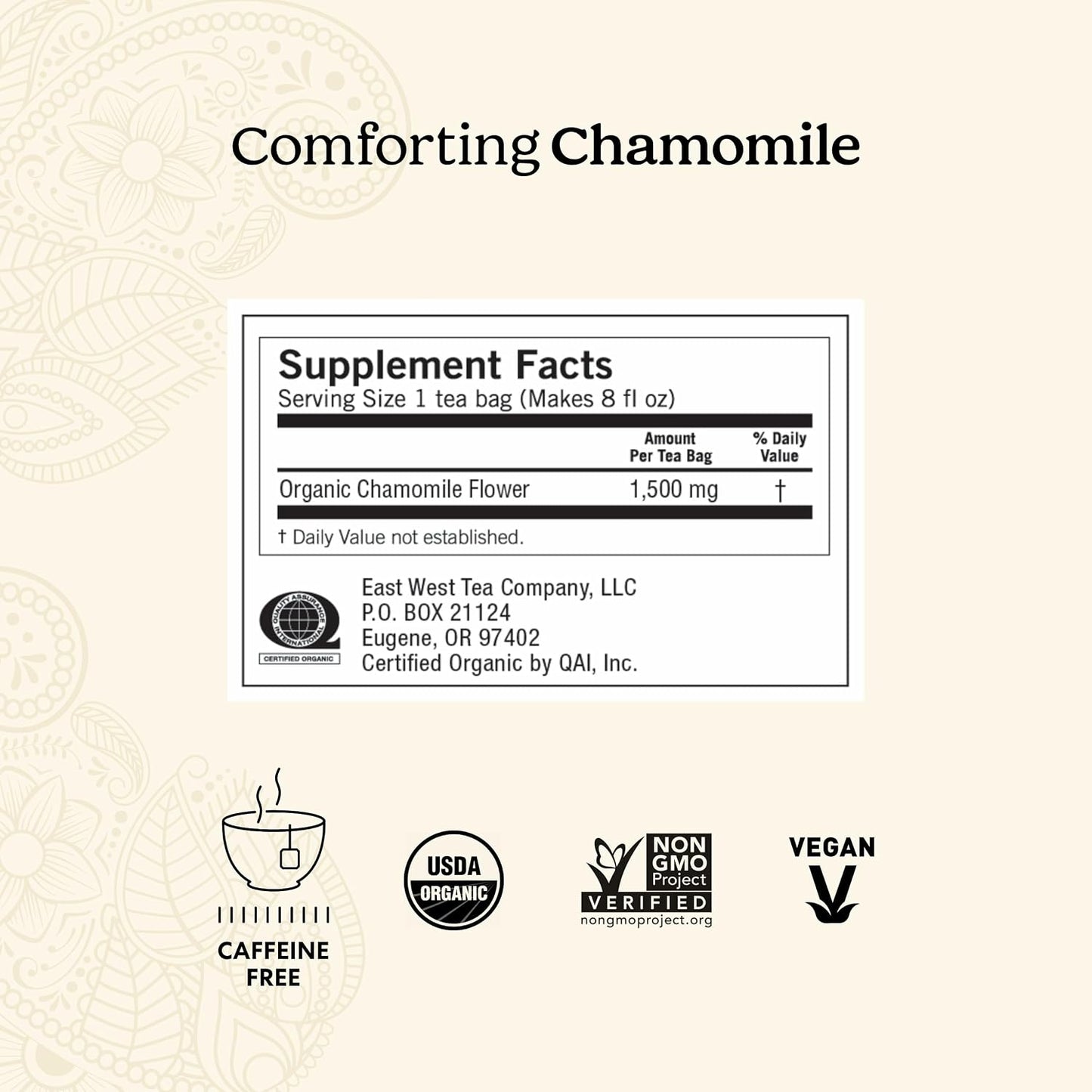 Yogi Tea Comforting Chamomile Tea - 16 Tea Bags per Pack (4 Packs) - Organic Chamomile Tea Bags - Supports a Good Night'