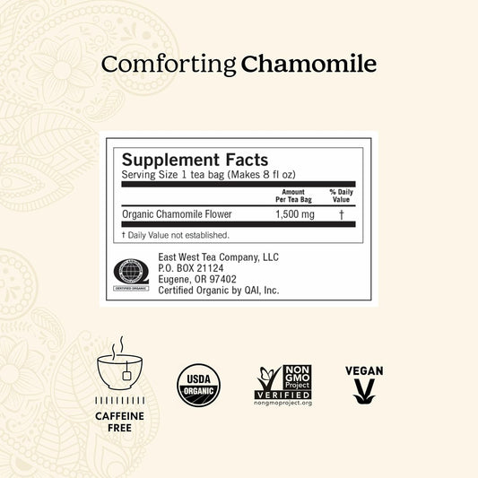 Yogi Tea Comforting Chamomile Tea - 16 Tea Bags per Pack (4 Packs) - Organic Chamomile Tea Bags - Supports a Good Night'