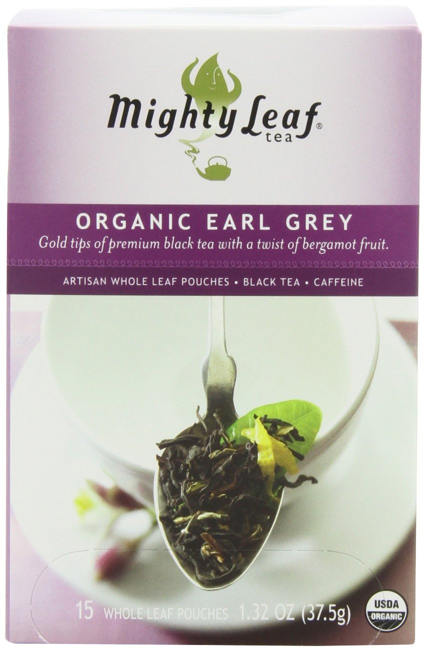 Mighty Leaf Organic Earl Grey Black Tea – 45 Count (15 Silken Tea Bags per Box, Pack of 3) – Smooth, Aromatic Whole Leaf Black Tea with Bergamot