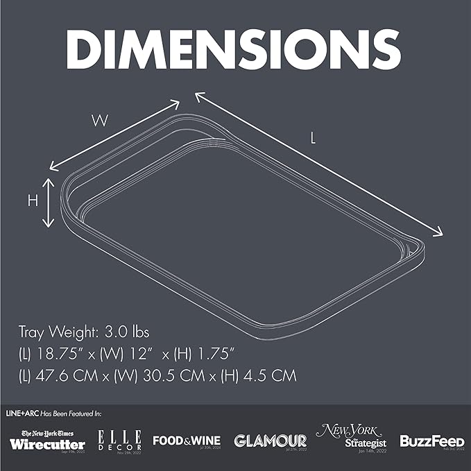 LINE+ARC Waterproof, Easy-to-Clean, 18"x12" Serving Tray Extra Large Handles (Mint) 100% Food-Grade Melamine for Breakfast, Dinner, Bed, Tea, Crafts