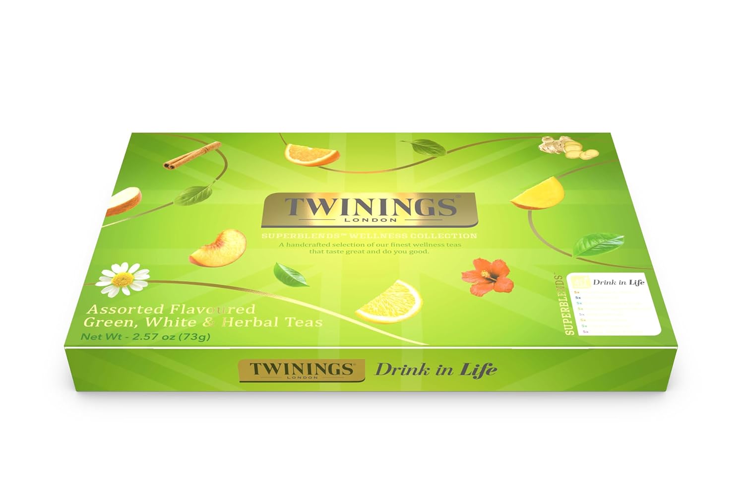 Twinings Superblends Wellness Collection, Variety Gift Box Sampler, 40 Tea Bags