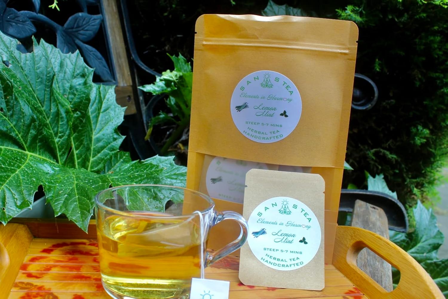 SanosTea New Improved Organic Lemongrass Premium Herbal tea, flavorful, refreshing, stress relief, caffiene free tea