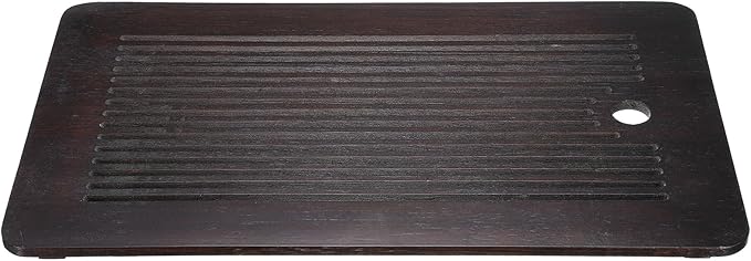 HARFINGTON Bamboo Chinese Gong Fu Tea Tray 12.2" Classic Tea Tray Bamboo Tea Table Furniture Vintage Tea with Water Storage Box for Drinking Tea Black
