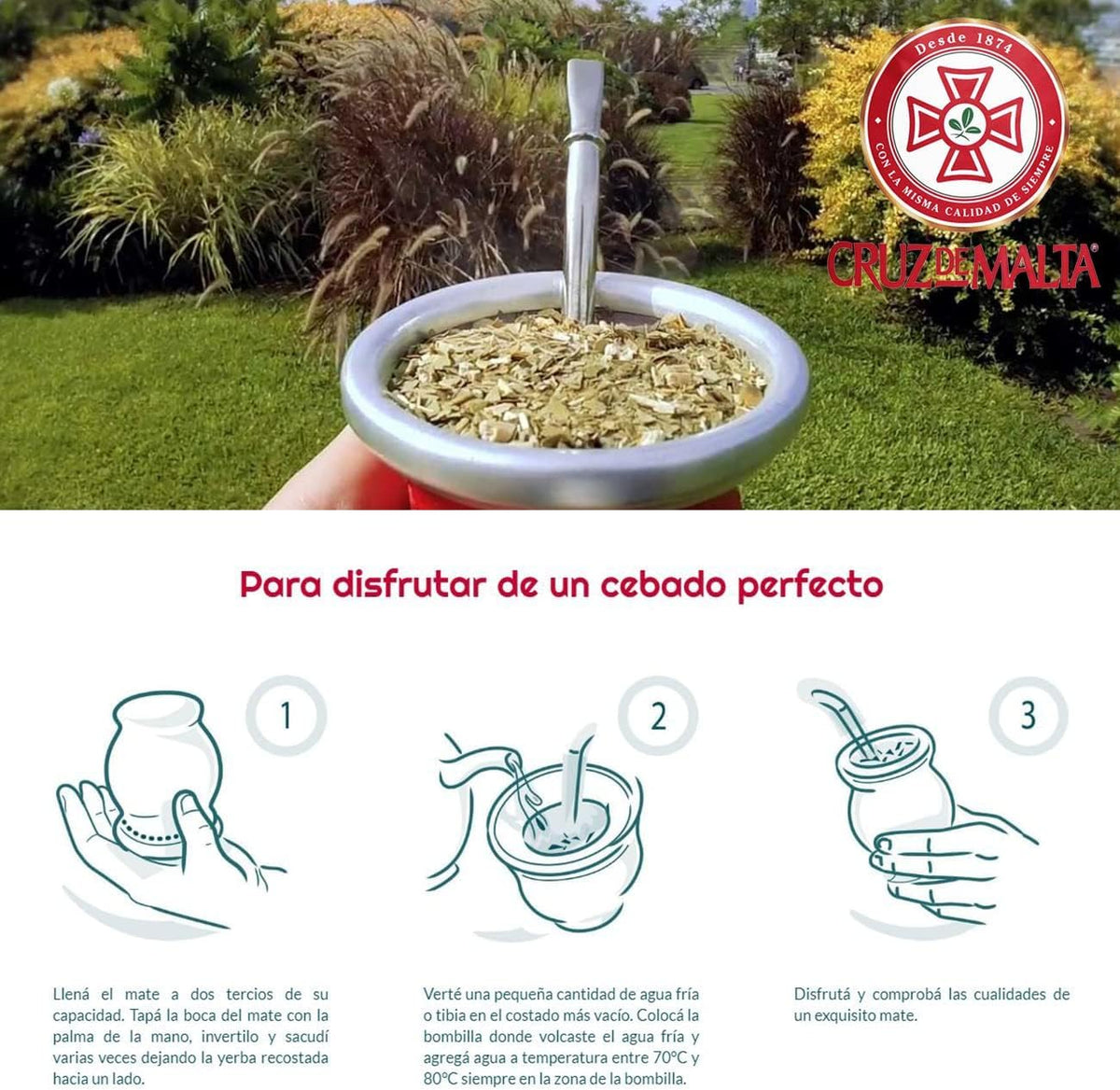 Cruz de Malta Yerba Mate Loose Leaf Tea 2.2 Lb - 1Kg - Pack of 2