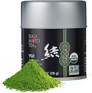 SUGIMOTO TEA Matcha Organic Ceremonial Grade Matcha Powder 1.0 oz (28 g)