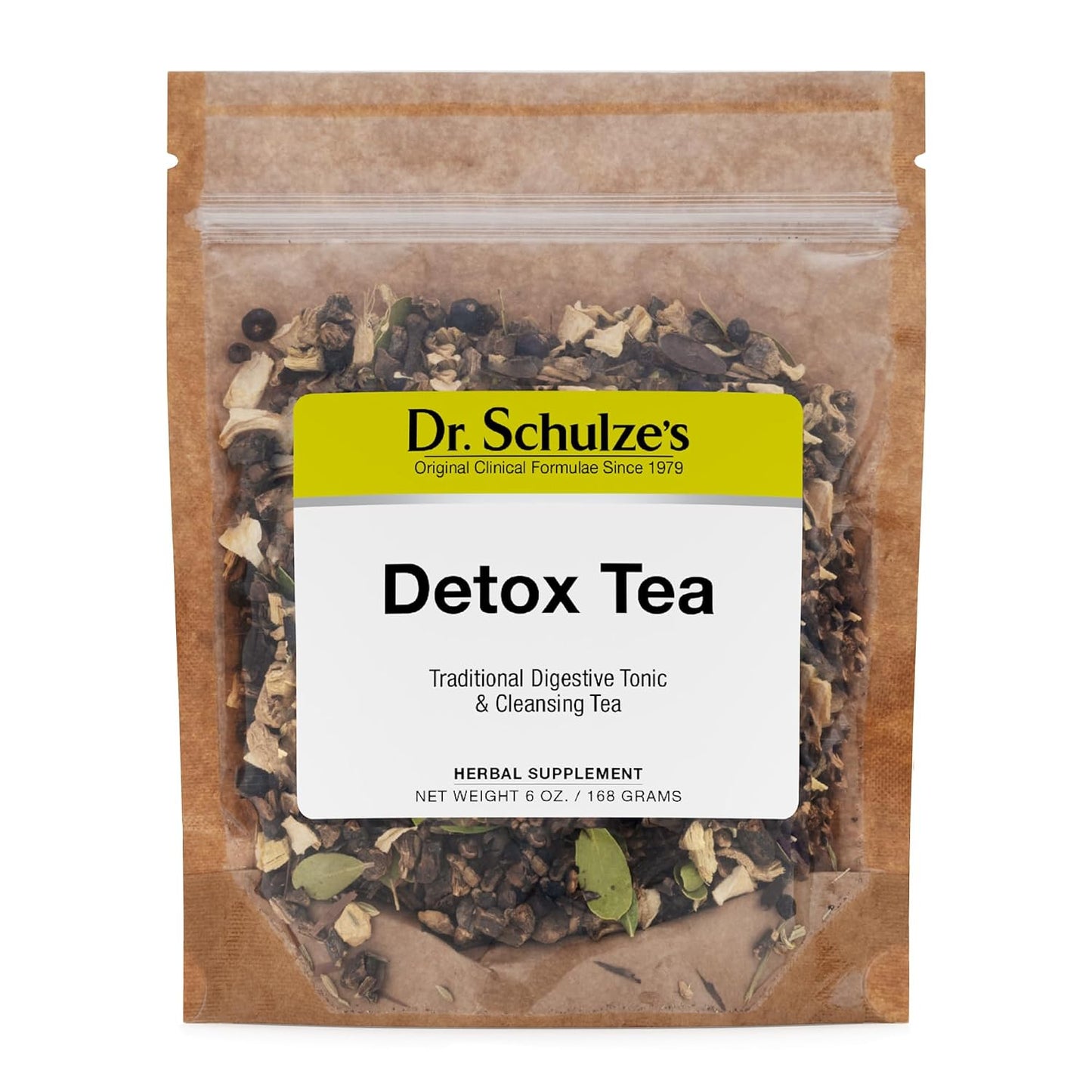 Dr. Schulze’s | Detox Tea | All Purpose Herbal Tonic | Powerful Digestive Stimulant | Dietary Supplement | Ultimate Liver Cleanse | Helps Eliminate Gas &amp; Indigestion | Release Toxins | 6 Oz. Pack