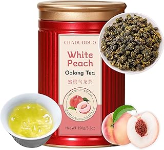 CHADUO White Peach Tea Peach Oolong Tea taiwan oolong tea Loose Leaf High Mountain Tea 5.3oz 蜜桃乌龙茶 台湾茶 高山烏龍茶