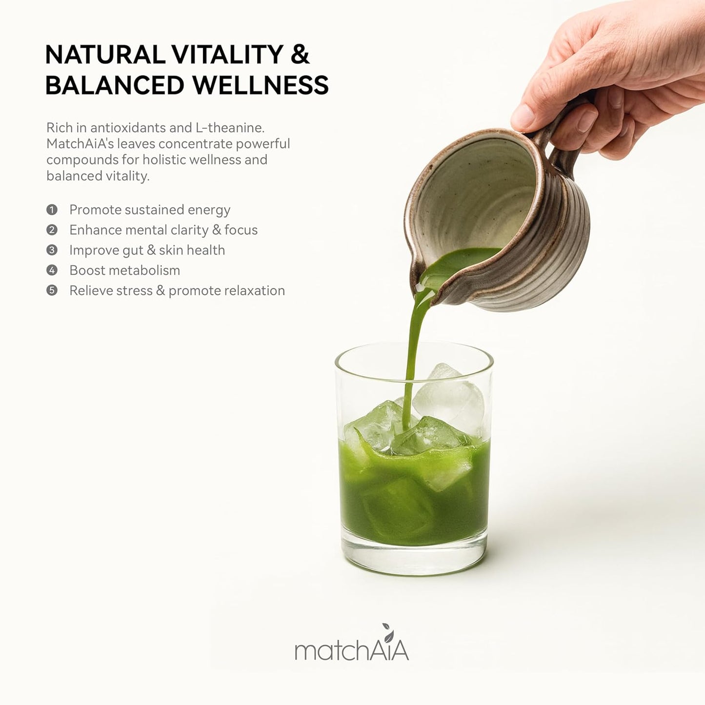 MatchAiA Organic Matcha Powder, Premium Ceremonial Grade, 60g/2.1oz Tin | 100% pure green tea matcha, first spring harvest, certified organic, sugar free, gluten free, vegan, tea ceremonies &amp; lattes