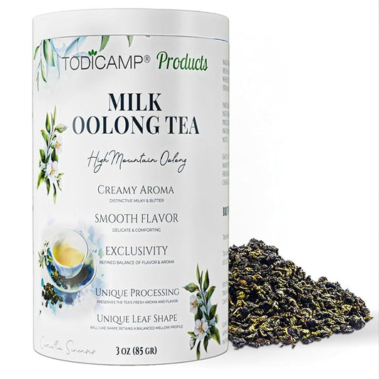 Milk Oolong Tea Loose Leaf – Premium Chinese Oolong Tea 3oz | Double Milky Aroma & Smooth Taste | Bulk Loose Leaf Tea Tin | Afternoon & Asian Tea