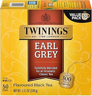 Twinings of London Classics Earl Grey Tea, 50 Count (Pack of 6)