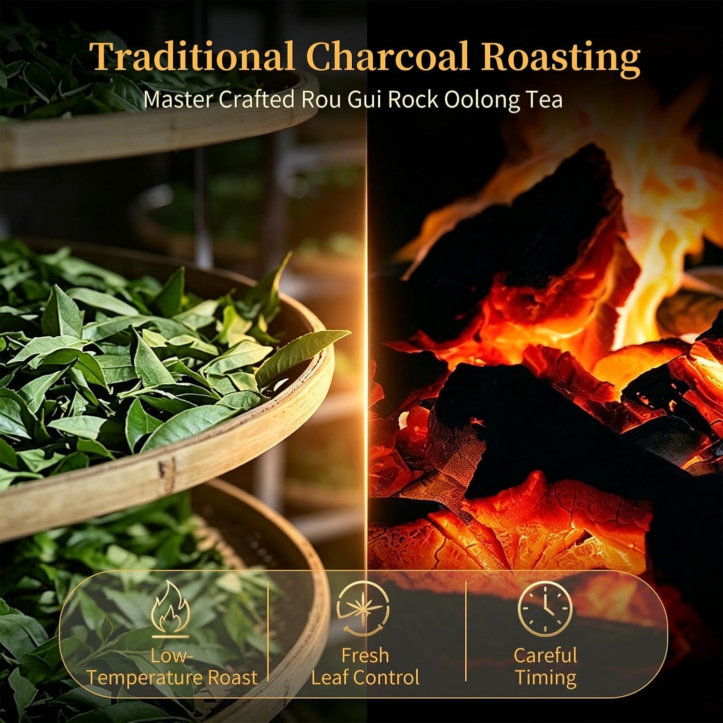 Yuexi Wuyi Mountain Rougui Oolong Tea 4.23oz/120g Authentic Rock Tea 肉桂岩茶 | Deep Roasted Chinese Cliff Tea with Cinnamon Aroma, Dahongpao Wuyi Oolong Tea for Daily Brewing