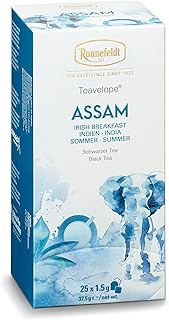Ronnefeldt Teavelope Assam - Irish Breakfast Black Tea India Summer Bags Tea Individually Wrapped, 25 Count - Strong, Smooth, Caffeinated