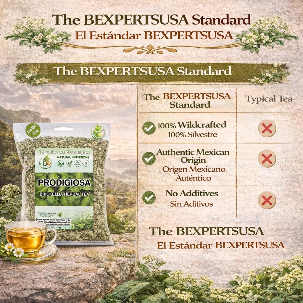 B-Experts Prodigiosa Herbal Tea – 4 oz (113g) – 100% Natural Mexican Herb – Wildcrafted Brickellia – Vegan, Non-GMO – Loose