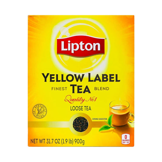 Lipton Yellow Label Finest Blend, Loose Black Tea, Premium Quality, Strong Flavor, Aromatic & Refreshing, 900 Grams