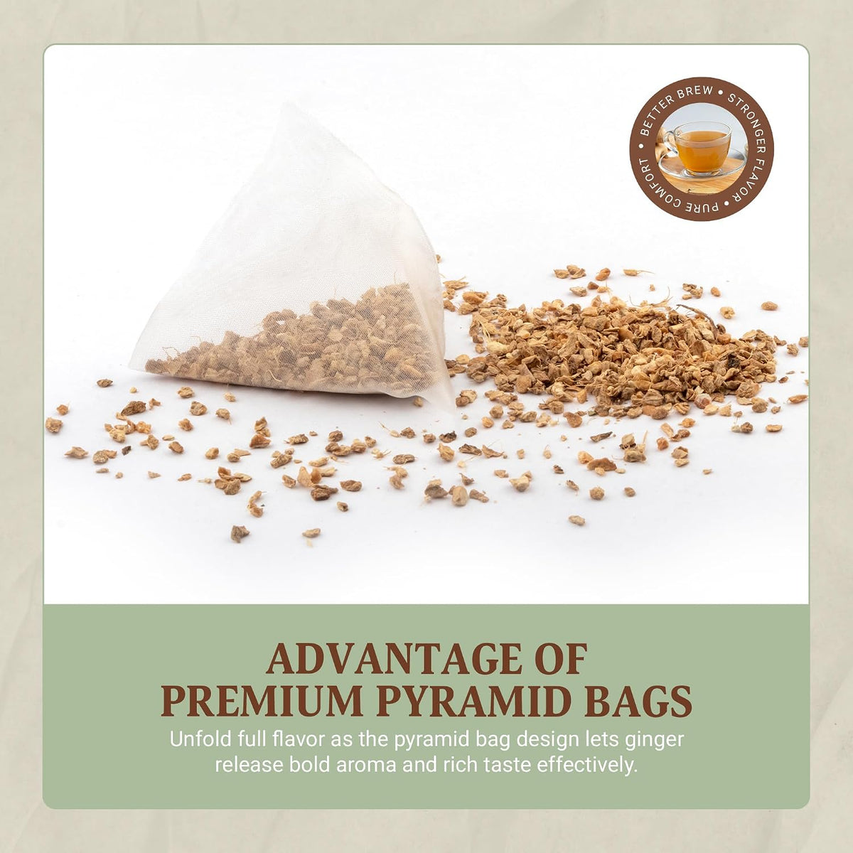 Yogi's Gift® Ginger Tea Bags | 100 Pyramid Tea Bags | Herbal Tea