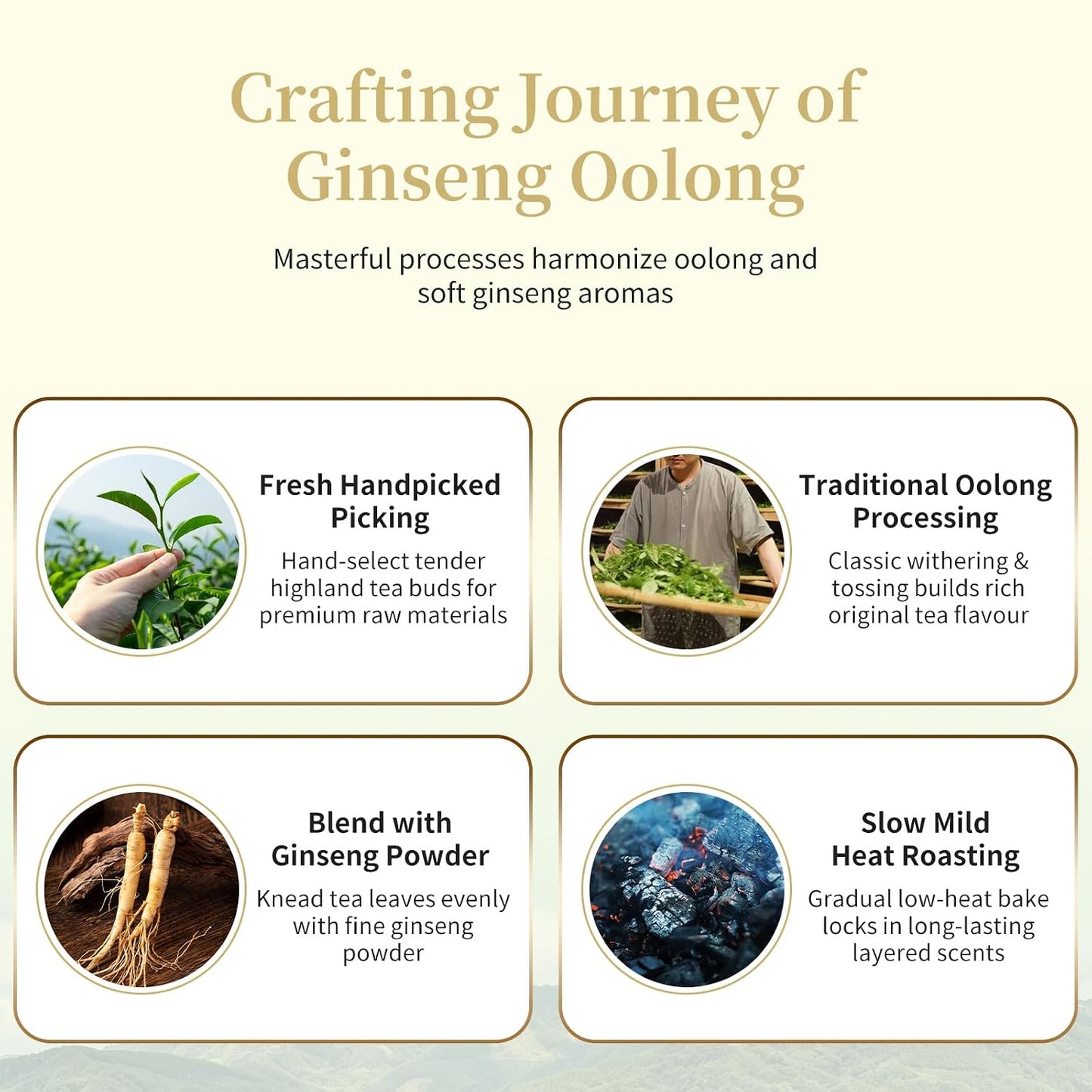 Yuexi Ginseng Oolong Tea Loose Leaf Premium Ginseng Tea Ren Shen Oolong Tea Taiwan Tea High Mountain Oolong Tea Taiwan Natural Sweet Aftertaste 乌龙茶 台湾茶 人参乌龙茶 蘭貴人 150g/5.29oz