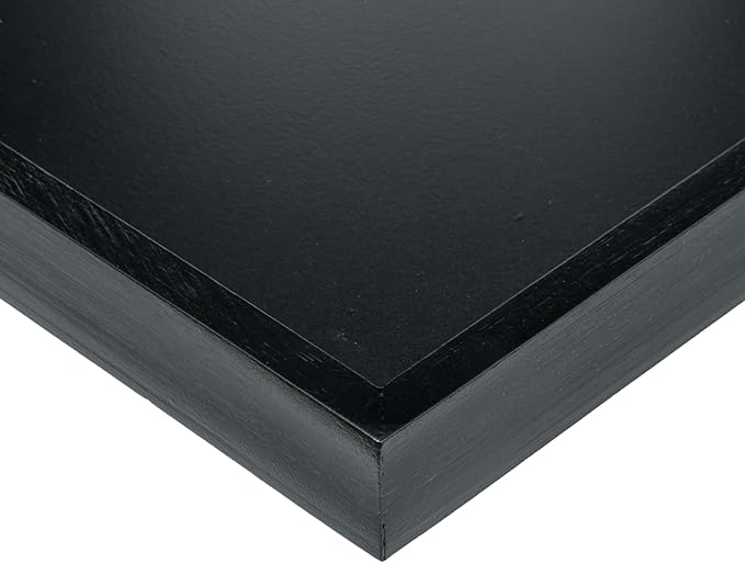 Bam & Boo Natural Bamboo Serving Tray Modern Rectangular (Black, 13” x 9" x 1.2") for Food, Drinks, Decor, Vanity in Home, Kitchen, Bathroom, Coffee Table, Bed