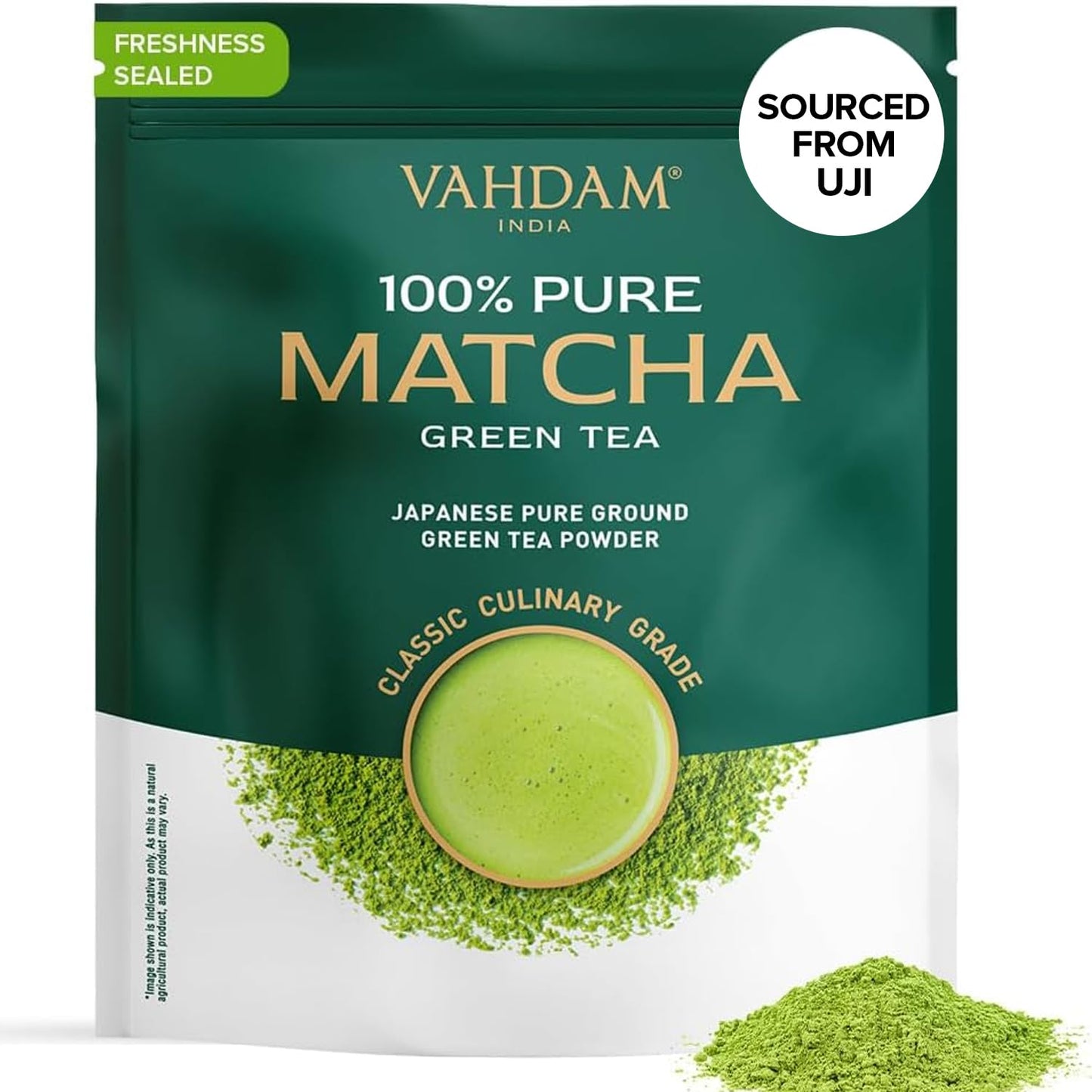 VAHDAM, Japanese Matcha Tea Powder (50 Cups,3.53oz) Sourced from Japan, Authentic Japanese Matcha Green Tea Powder, Classic Culinary Matcha From Japan