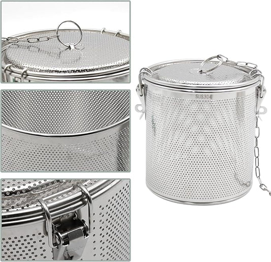 Tea Infuser, Stainless Steel Seasoning Strainer Tea Ball Filter Soup Seasonings Seperation Basket Spice Filter Tea Sieve for Home Restaurant Kitchen