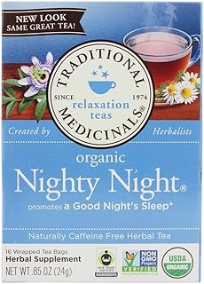 Traditional Medicinals Tea, Organic Nighty Night, Relax & Get a Good Night's Sleep, 16 Tea Bags