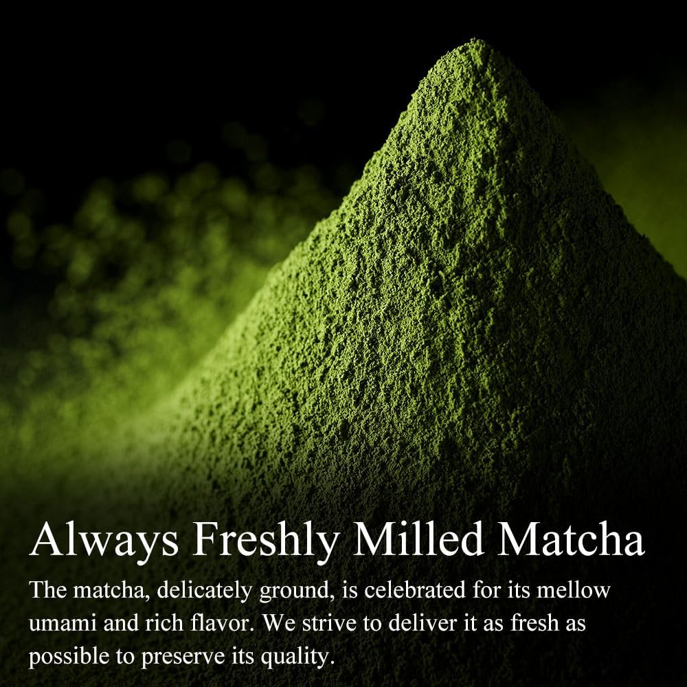 ITOHKYUEMON Kyoto Uji First-Harvest Ceremonial Grade Matcha Green Tea Powder – Authentic Japanese Uji, Japan (20 g / 0.7 oz)– Seijunomori 20 (Grade 2)
