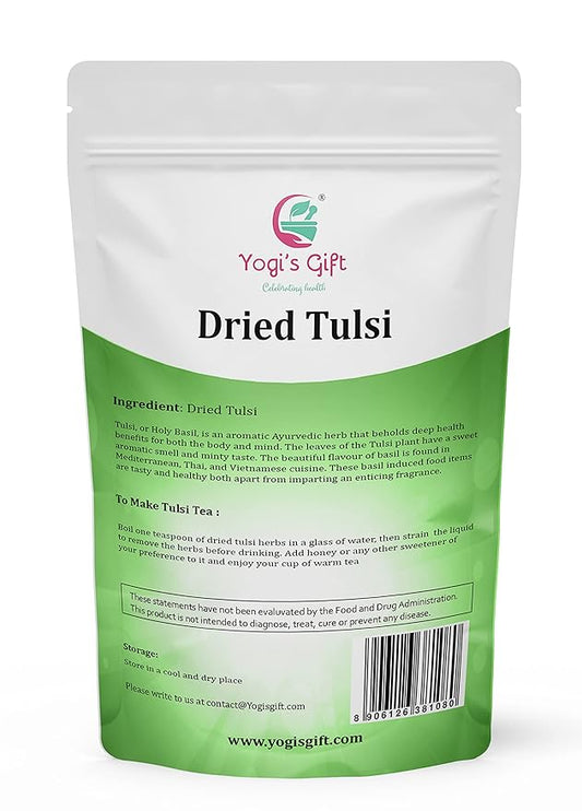 Dried Tulsi, Holy Basil Leaf Tea 1 LB, Relaxing and Calming Tea, 100% Natural, by Yogi's Gift®