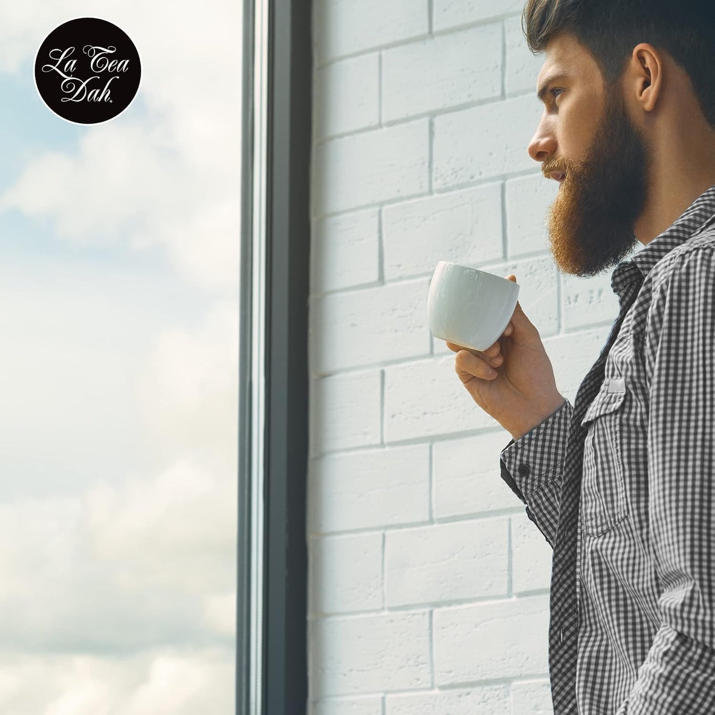 Man Tea, Earl Grey Supreme by La Tea Dah, Gourmet Caffeinated Earl Grey Tea Bags, Unique Gifts for Men for Birthday, Fathers Day, or Anniversary