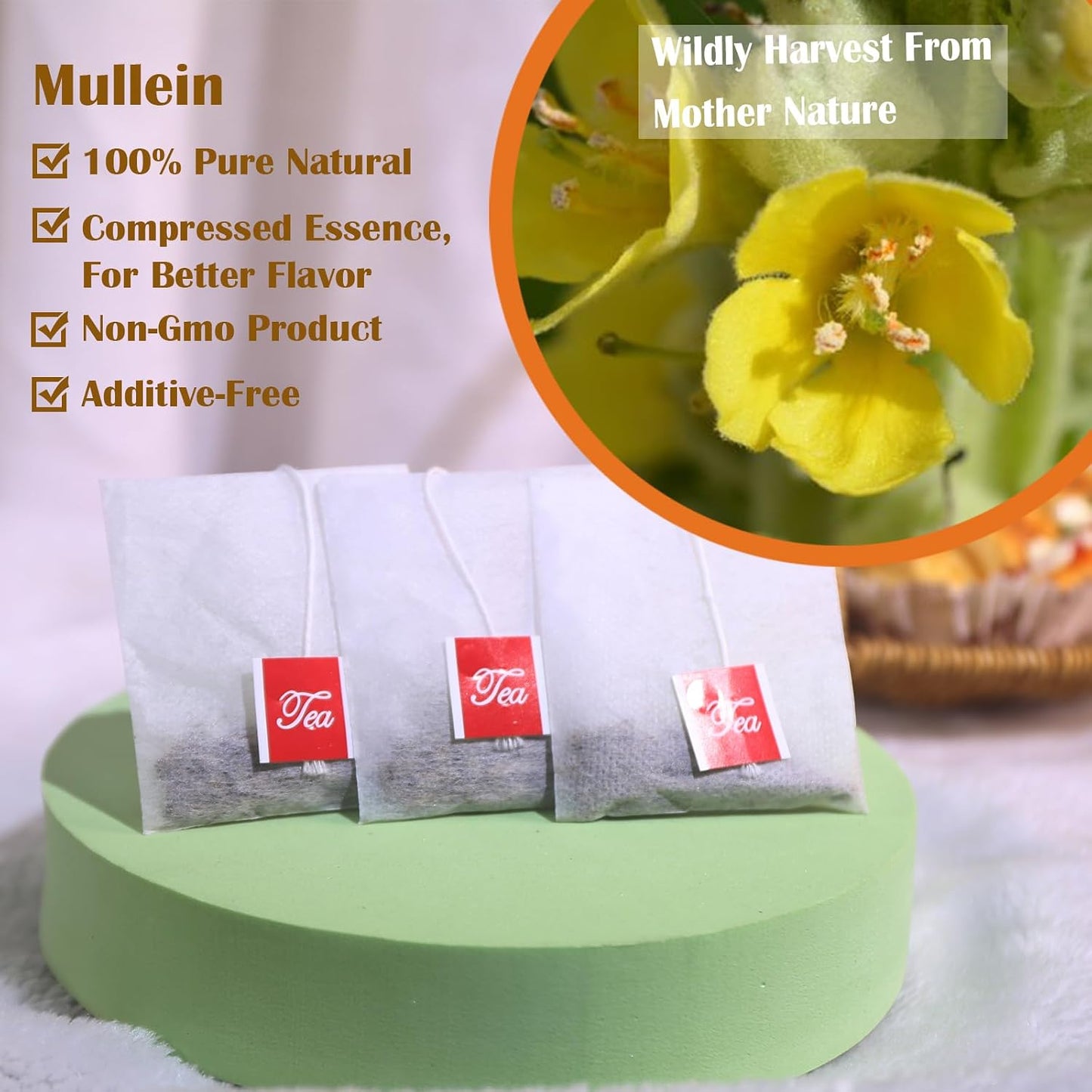 TEARELAE - Mullein Tea Bags For Lungs - 3g X 25 Count