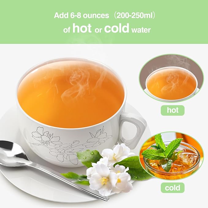 Taiping HK Jasmine Instant Green Tea Classic-100% Tea Leaves 30 Single Serve Stick Packs Unsweetened No Additives On-the-Go for Travel, Work, Outdoors , Helps Support Digestive Health Hot or Iced Teas (30Count)