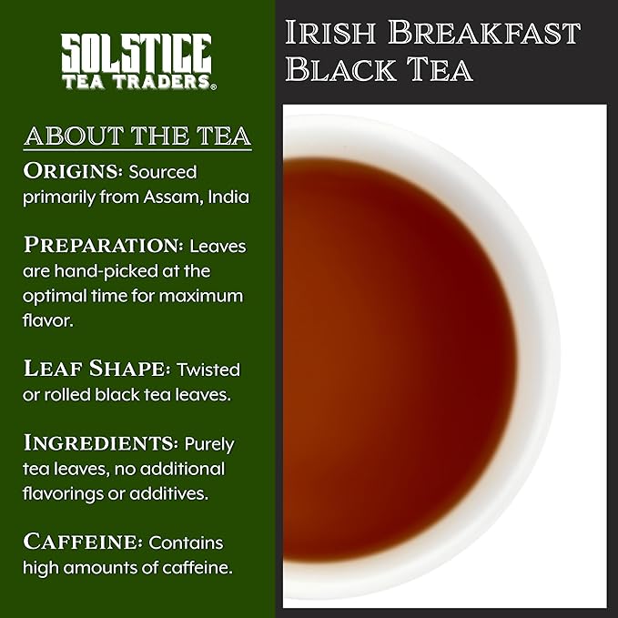 Irish Breakfast Tea, 100% Assam Origin (8-Ounce Bulk Bag); Makes 100+ Cups of Real Irish Breakfast Tea