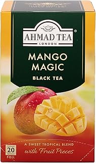 Ahmad Tea Mango Magic Black Tea, 20-Count Boxes (Pack of 6)