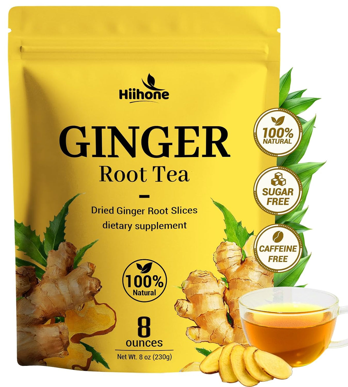 Dried Ginger Root Tea Cut and Sifted 8 oz