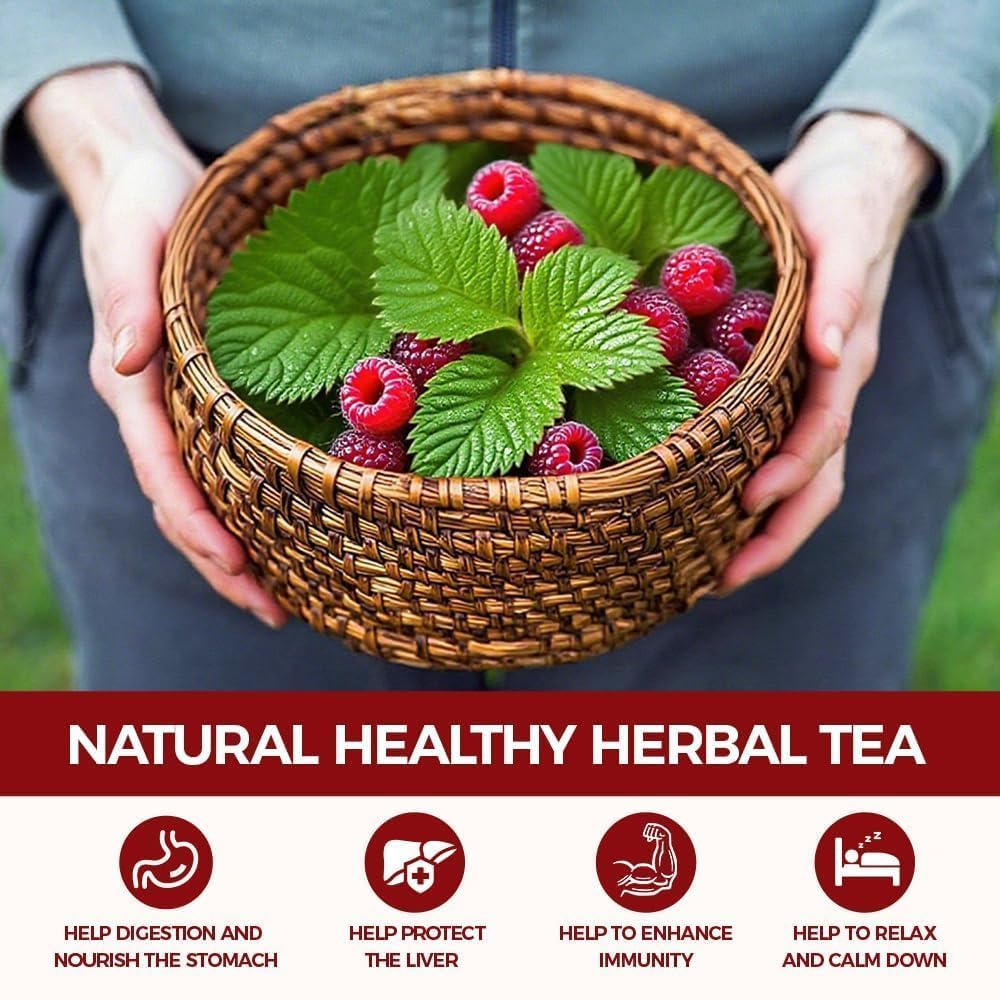 WOTIHA 80 Count Premium Raspberry Leaf Tea Bags - Pure Red Raspberry Leaf, Supports Pregnancy Health &amp; Menstrual Comfort, Aids Childbirth Prep, Caffeine-Free, Additive-Free