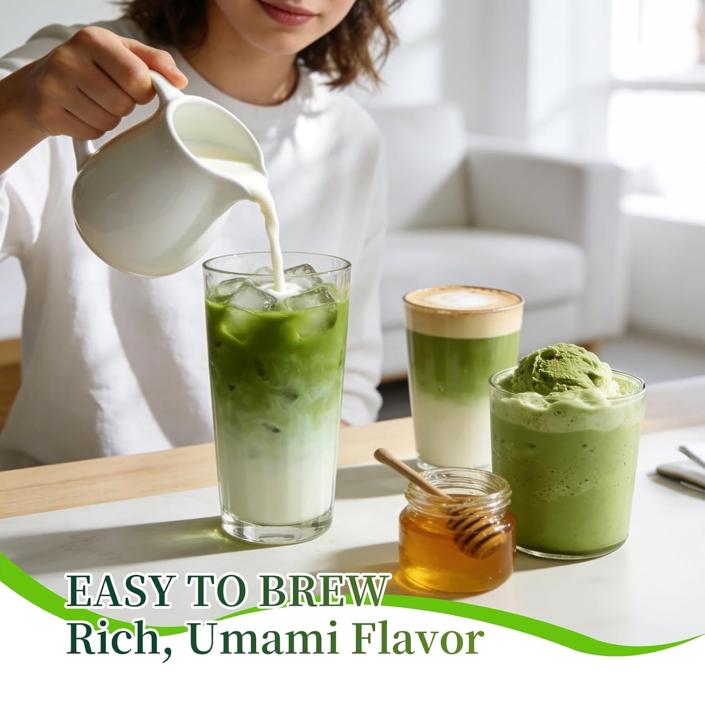 ZenVerdant Organic 1lb Culinary Matcha Powder | Premium Certified Matcha for Lattes, Baking & Smoothies | Smooth No-Clump, Low-Bitterness | 1lb = 100+ Lattes | Resealable Pouch