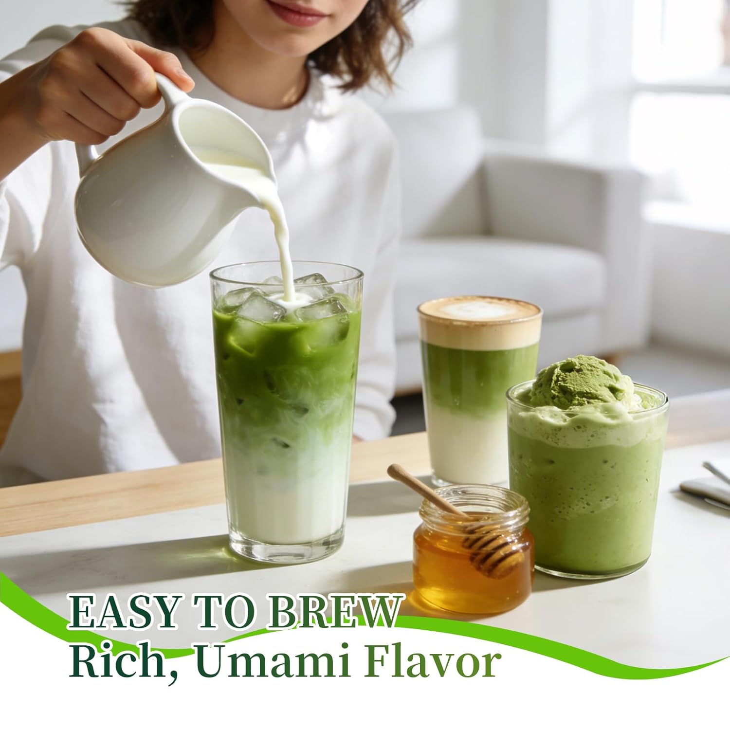 ZenVerdant Organic 1lb Culinary Matcha Powder | Premium Certified Matcha for Lattes, Baking & Smoothies | Smooth No-Clump, Low-Bitterness | 1lb = 100+ Lattes | Resealable Pouch