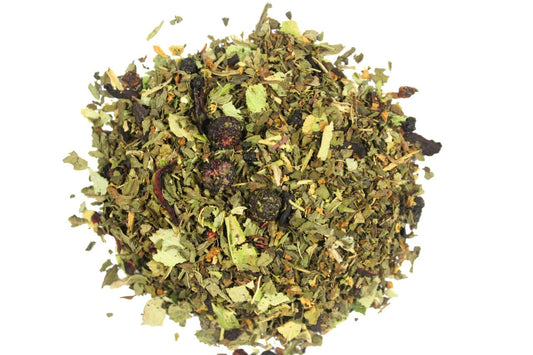 Nelson's Tea Blueberry Acai Mojito Spearmint Loose Leaf Tea, Sample 0.3 Oz | Cocktail Inspired • Elderberry • Hibiscus • Caffeine Free • Tea • Loose Leaf Tea • Blueberry Tea • Mojito • Spearmint Herbal