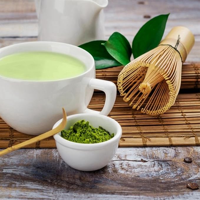 Tea Whisk, 2.5x10.5cm/0.98x4.13in Long Handle Matcha Stirrer Wisk Mixer Brush Handcrafted Traditional Japanese Chasen Tool for Matcha Tea Preparation