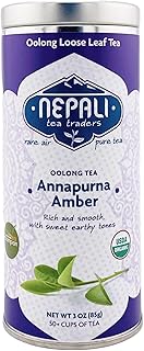 Nepali Tea Traders Annapurna Amber Oolong – Loose Leaf Oolong Tea with Caramel, Malt & Marmalade Notes | Darjeeling-Style from Nepal | High-Altitude Organic Tea | 3 oz Tin