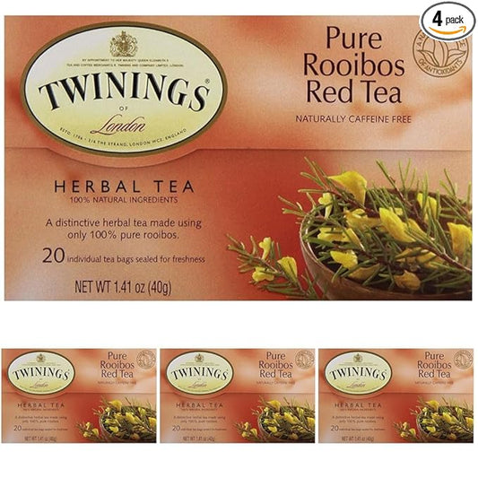 Twinings Tea Red African Rooibos Tea, 20 ct (Pack of 4)