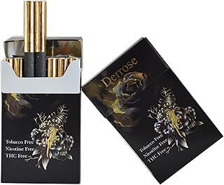 Derrose Herbal tea stick, made from natural and pure herbs, made from tea leaves, chrysanthemum, rose, mint and honey,brewed for drinking or lit for suction, 2 packs -40 sticks
